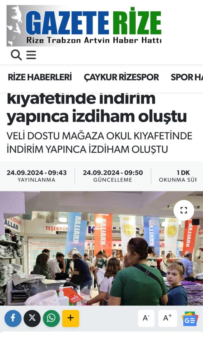 gazete-rize krallar tekstil gazete rize