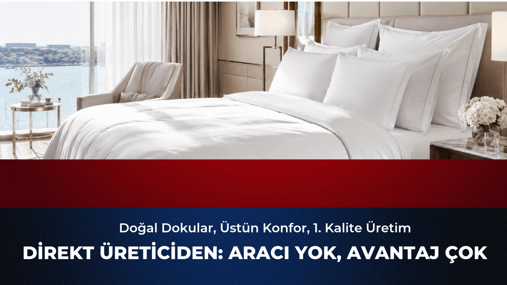 Modern oteller için üretilen doğal, konforlu ve premium kalite nevresim koleksiyonu.