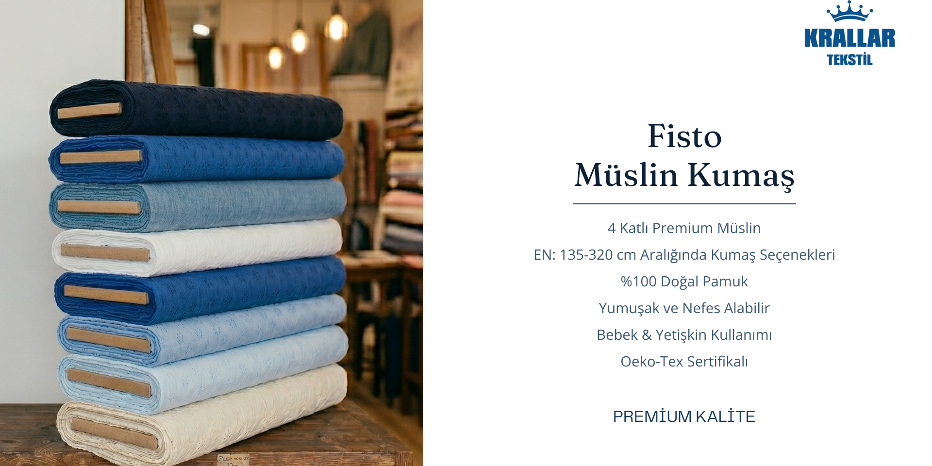tire-pamuk-fisto-muslin-kumas Organik, nefes alan ve yumuşak dokulu Tire fisto müslin kumaş çeşitleri Krallar Tekstil’de.