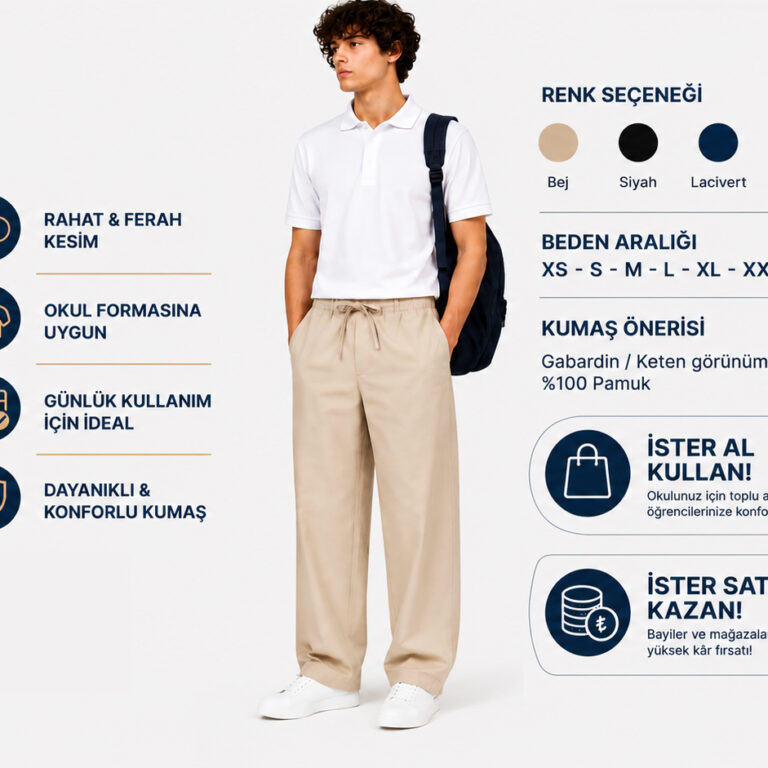 manisa-baggy-pantolon-uretici-imalatci-toptanci-krallar-tekstil Manisa'da baggy pantolon üretici, imalatçı ve toptancı arayanlar için Krallar Tekstil; unisex baggy fit okul pantolonları, kuruma özel üretim seçenekleri ve 53 yıllık deneyimiyle kaliteli ve güvenilir çözümler sunmaktadır.