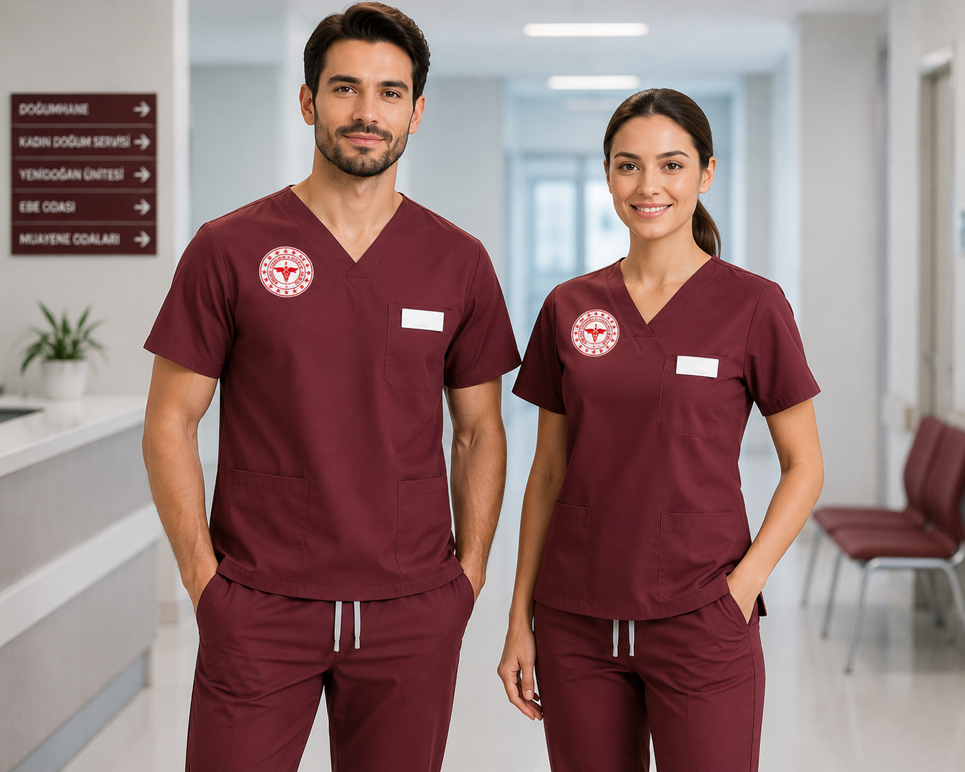 Biking Red scrubs takımı, kadın ve erkek fizyoterapistler, diyetisyenler, klinik psikologlar, dil ve konuşma terapistleri, iş ve uğraşı terapistleri, sağlık fizikçileri, odyologlar ve perfüzyonistler için profesyonel kullanım sunar. Krallar Tekstil tarafından yoğun çalışma temposuna uygun, konforlu, dayanıklı ve kuruma özel üretim seçenekleriyle üretilmektedir.