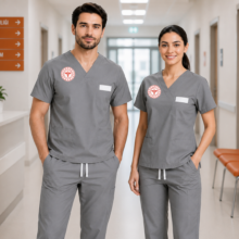 Neutral Gray scrubs takımı, kadın ve erkek teknik hizmetler personeli, biyomedikal teknisyenleri, biyomedikal mühendisleri, bilgi işlem personeli, teknik servis ekipleri, laboratuvar teknik destek çalışanları ve sağlık tesislerinde görev yapan teknik kadrolar için profesyonel kullanım sunar. Krallar Tekstil tarafından dayanıklı kumaş yapısı, konforlu kalıbı ve kuruma özel üretim seçenekleriyle üretilmektedir.