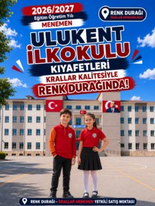 Ulukent İlkokulu okul kıyafetleri ve okul forması, Krallar Tekstil tarafından üretilmekte ve Renk Durağı Menemen Yetkili Satış Noktası’nda sunulmaktadır.