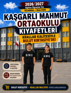 İstanbul Maltepe Kaşgarlı Mahmut Ortaokulu okul kıyafetleri ve okul forması, Krallar Tekstil tarafından üretilmekte ve Bulut Kırtasiye - Krallar Maltepe Yetkili Satış Noktası'nda sunulmaktadır.