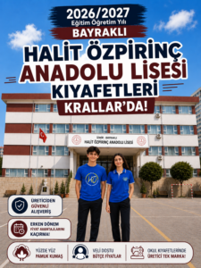 İzmir Bayraklı Halit Özpirinç Anadolu Lisesi okul kıyafetleri ve okul forması, Krallar Tekstil tarafından okulun forma modeline uygun olarak üretilmektedir.