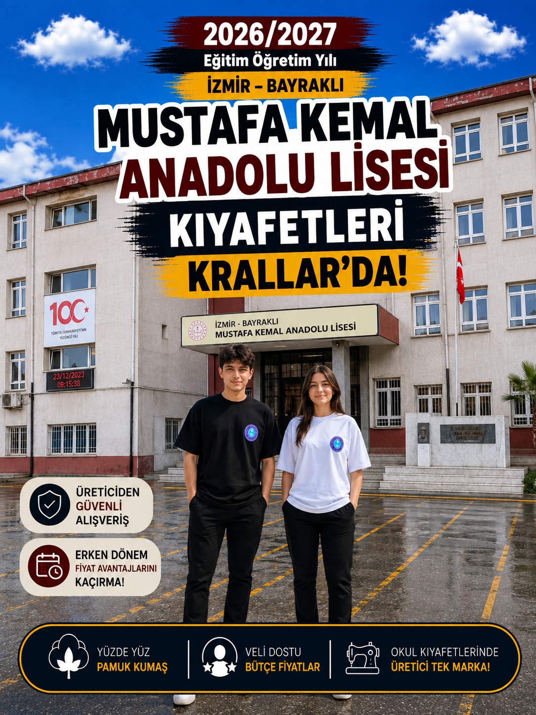 İzmir Bayraklı Mustafa Kemal Anadolu Lisesi Okul Forması Kıyafeti 2026-2027 İzmir Bayraklı