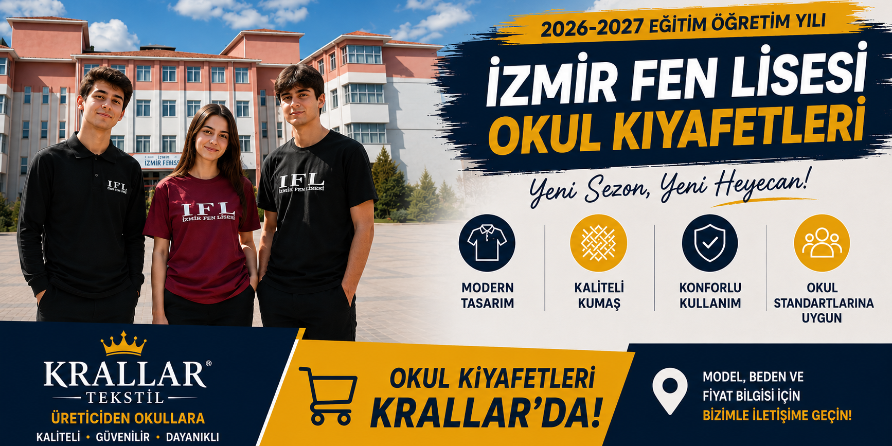 İzmir Fen Lisesi Okul Forması Kıyafeti 2026-2027 Bornova İzmir