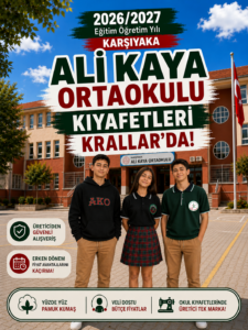 İzmir Karşıyaka Ali Kaya Ortaokulu Yeni Sezon Okul Forması Kıyafeti Krallar'da!