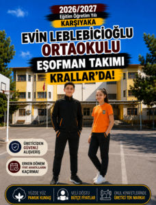 İzmir Karşıyaka Evin Leblebicioğlu Ortaokulu okul kıyafetleri ve okul forması, Krallar Tekstil tarafından okulun forma modeline uygun olarak üretilmektedir.