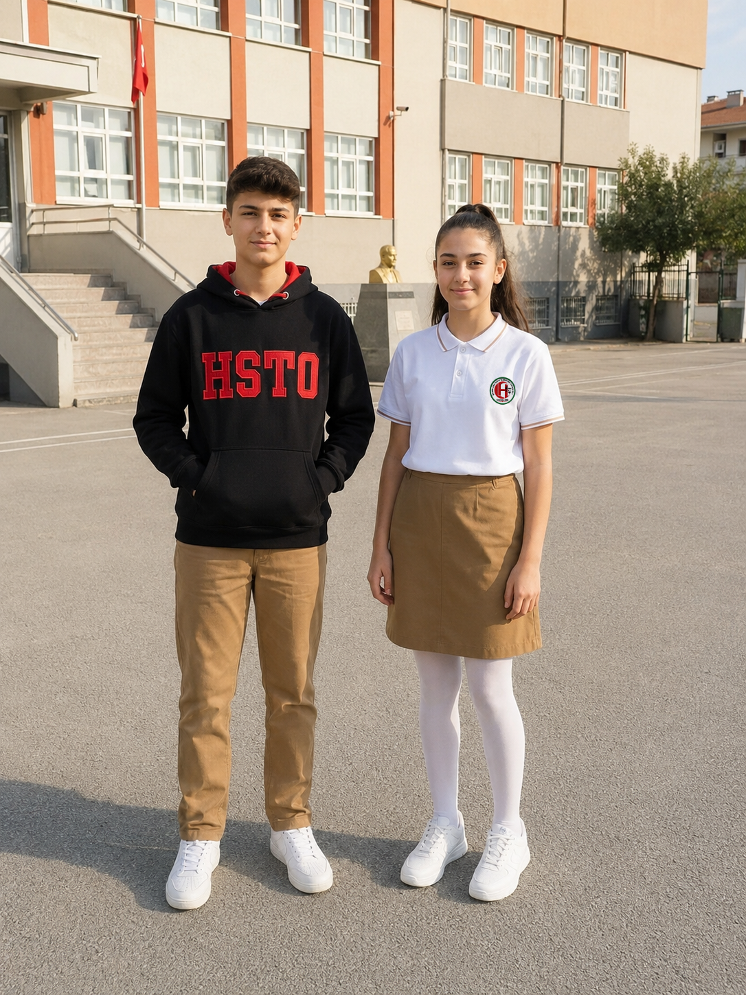 İzmir Karşıyaka Hamdullah Suphi Tanrıover Ortaokulu Yeni Sezon Okul Forması Kıyafeti Krallar Tekstil