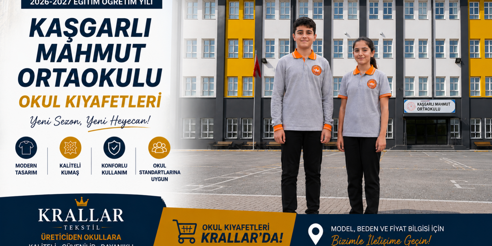 kasgarli-mahmut-ortaokulu-okul-kiyafetleri-krallar-tekstil İstanbul Maltepe Kaşgarlı Mahmut Ortaokulu Yeni Sezon Okul Forması Kıyafeti Krallar Tekstil