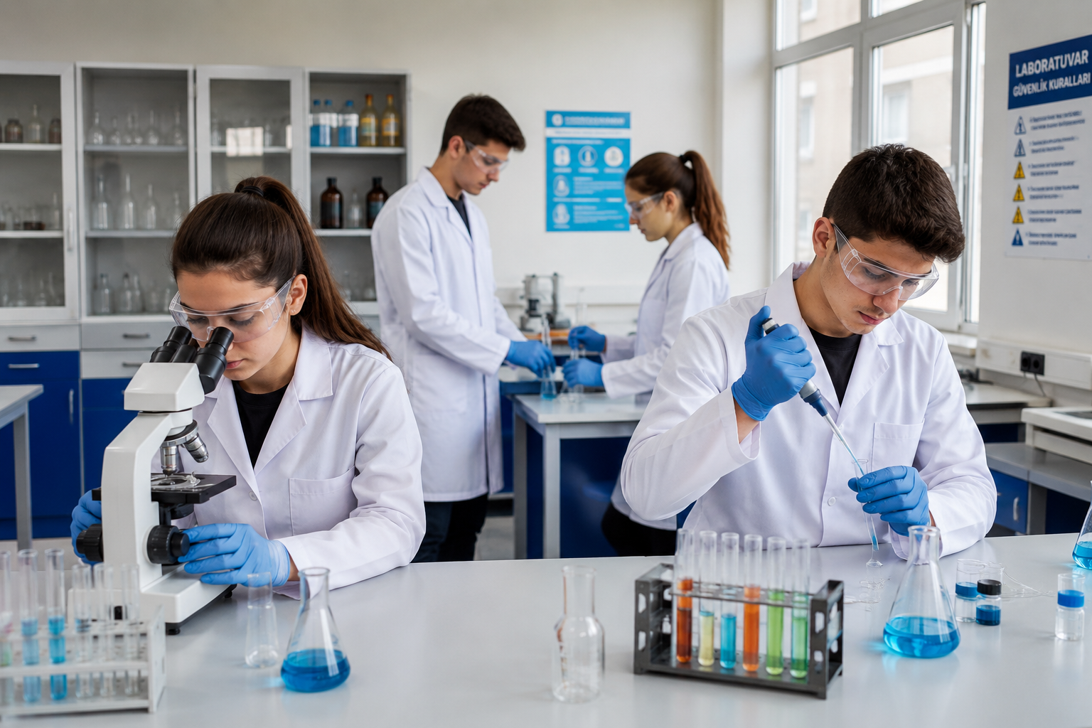 Laboratuvar uygulamalarına uygun öğrenci önlükleri, kaliteli üretim ve kurumsal çözümlerle Krallar Tekstil’de.
