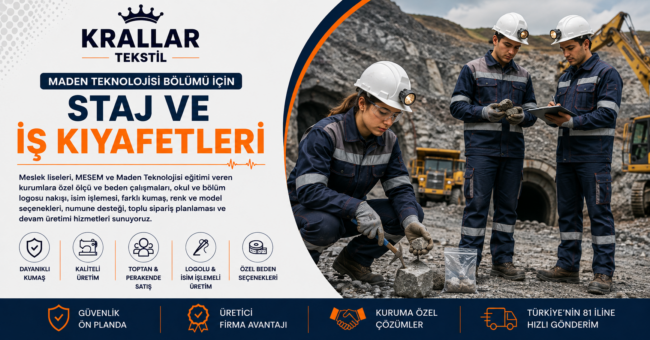 maden-teknolojisi-is-staj-kiyafetleri-krallar-tekstil Maden Teknolojisi öğrencilerine özel iş ve staj kıyafetleri, Krallar Tekstil üretimi.