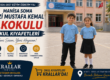 Manisa Soma Gazi Mustafa Kemal İlkokulu 2026-2027 okul kıyafetleri. Açık mavi tişört ve siyah alt giyim modelleri Krallar Tekstil kalitesiyle.