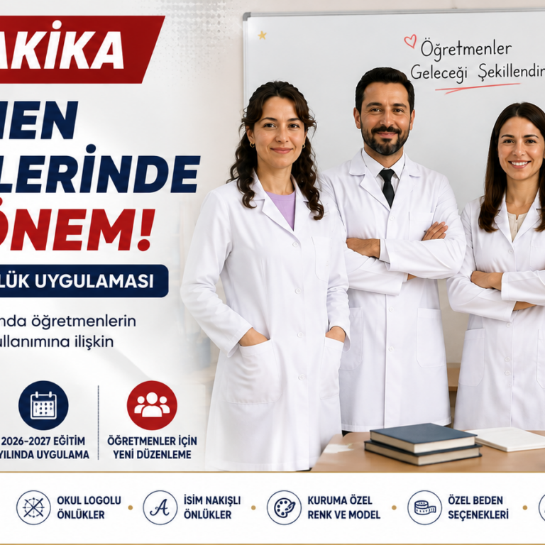 meb-ogretmen-onlugu-2026-2027-yeni-kiyafet-duzenlemesi MEB 2026-2027 öğretmen önlükleri Krallar Tekstil’de! Okul logolu, isim nakışlı ve kuruma özel öğretmen önlüğü üretimi, toplu sipariş ve 81 ile sevkiyat.