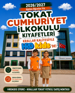 Tokat Cumhuriyet İlkokulu okul kıyafetleri ve okul forması, Krallar Tekstil tarafından üretilmekte ve HRDKIDS STORE - Krallar Tokat Yetkili Satış Noktası'nda sunulmaktadır.