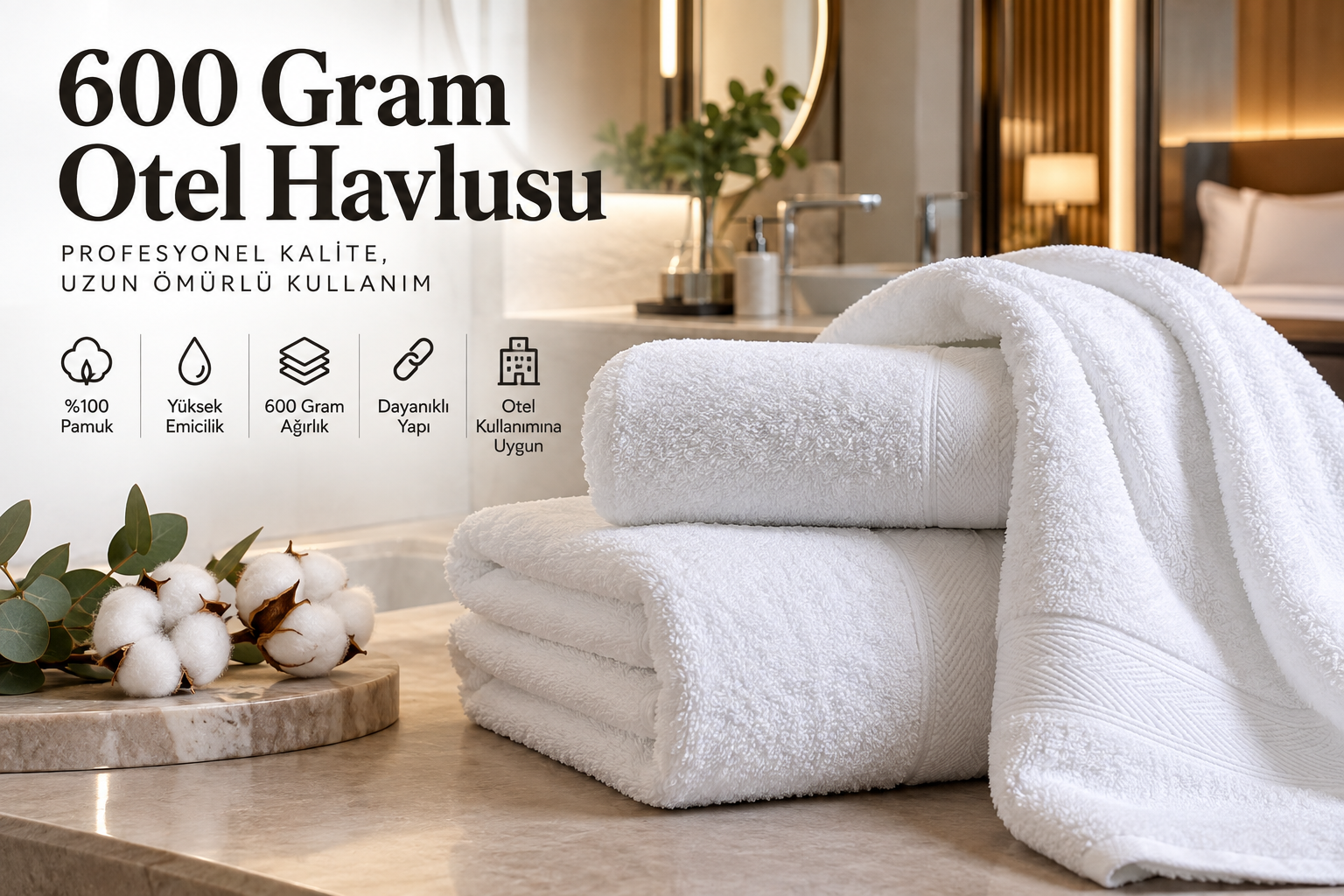 Oteliniz için 600 gram havluları doğrudan üreticiden, toplu sipariş avantajıyla temin edin. Krallar Tekstil ile ihtiyacınıza özel üretim ve devam üretimi planlayın.