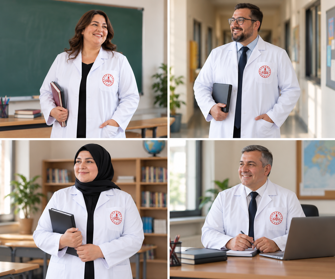 Büyük Beden Öğretmen Önlüğü, 2026-2027 MEB Öğretmen Önlüğü, Okul Logolu Ve Kuruma Özel Öğretmen Önlüğü Üretimi Krallar Tekstil