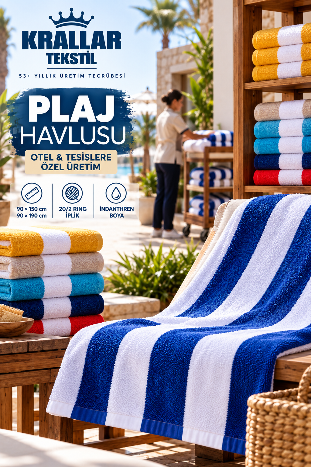 Denizli Otel Plaj Havlusu Üreticisi İmalatçısı Satıcısı Krallar Tekstil