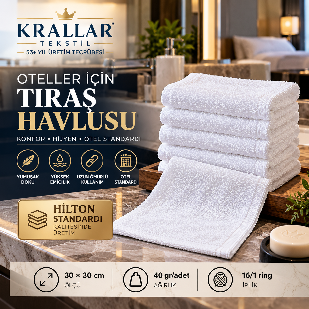 Denizli Tıraş Havlusu Üreticisi Satıcısı İmalatçısı Krallar Tekstil