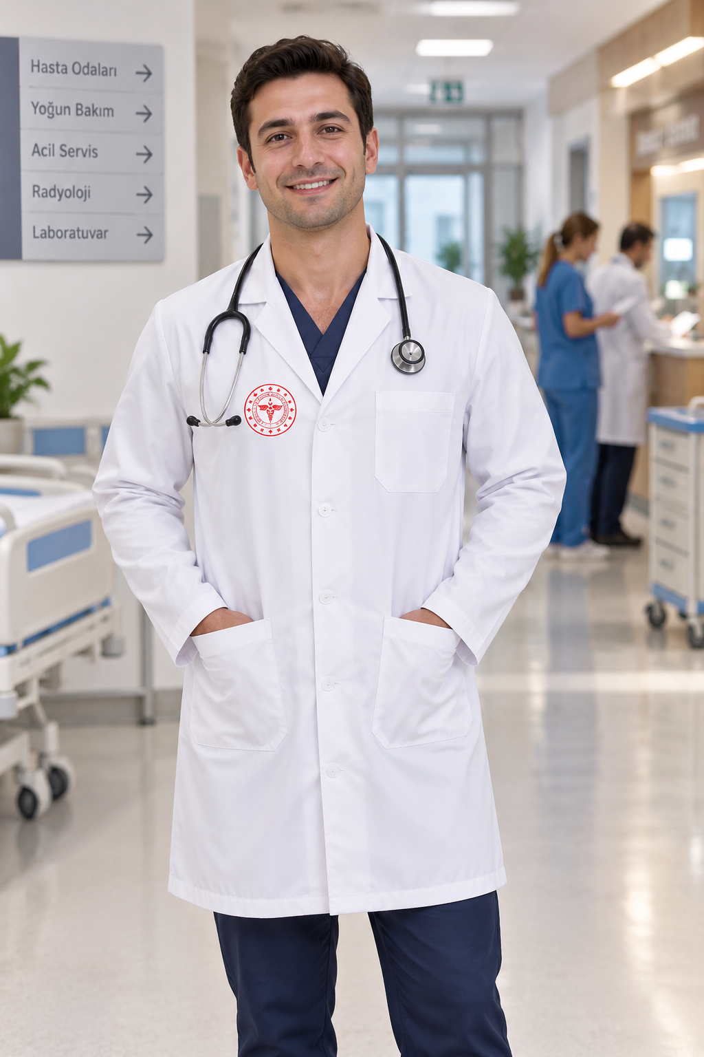 Krallar Tekstil laboratuvar ve doktor önlüğü; hastane, laboratuvar ve sağlık kurumları için logolu, isim işlemeli ve kuruma özel üretim seçenekleriyle hazırlanır.