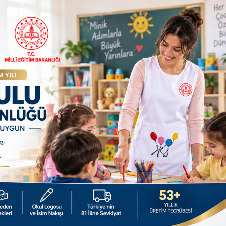 meb-standartlarina-uygun-anaokulu-ogretmen-onlugu-2026-2027-krallar-tekstil 2026-2027 dönemi için MEB standartlarına uygun anaokulu öğretmen önlüğü; toplu sipariş, özel beden, okul logosu ve isim nakışı seçenekleriyle Krallar Tekstil üretici güvencesiyle.