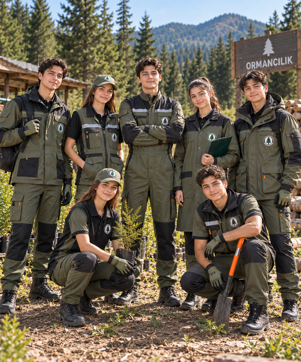 Ormancılık bölümü öğrencilerinin arazi ve saha çalışmalarında kullanabileceği iş ve staj kıyafetleri. Okullara özel model, renk, logo ve beden seçenekleriyle üretim.