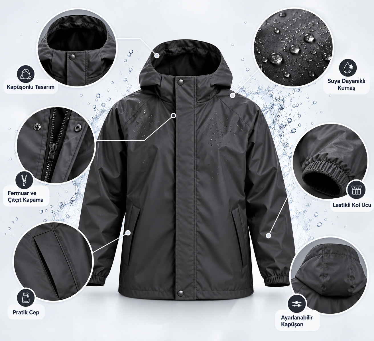 Elazığ suya dayanıklı yağmurluk mont üretiminde kumaşın yapısı, yağışa karşı koruma seviyesi, dayanıklılığı ve kullanım konforu önemli kriterlerdir. Krallar Tekstil, kurumsal dış giyim üretiminde kumaş ve işçilik kalitesine önem verir.