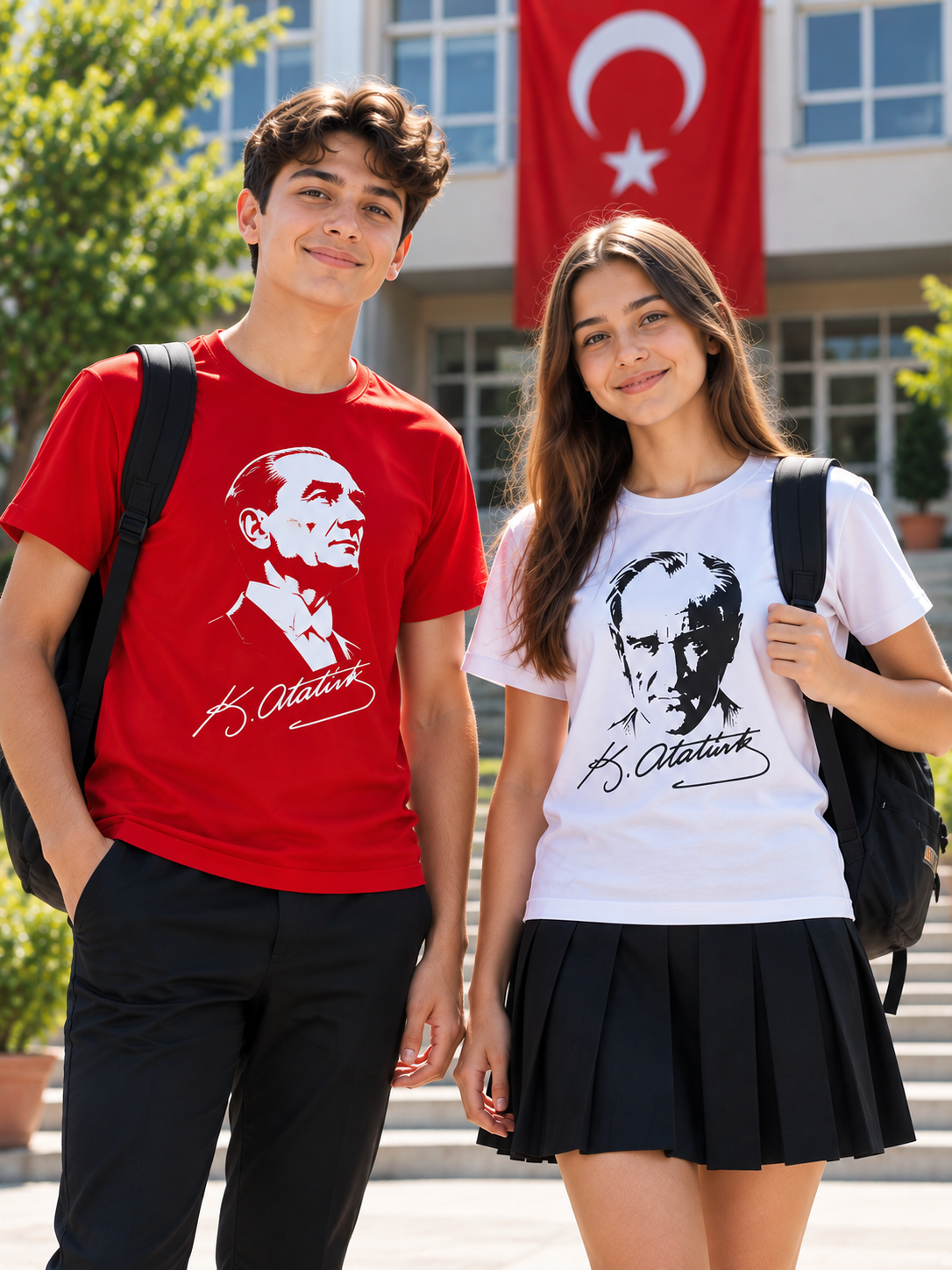 Atatürk Baskılı Okul Tişörtleri Üreticisi İmalatçısı Satıcısı Krallar Tekstil