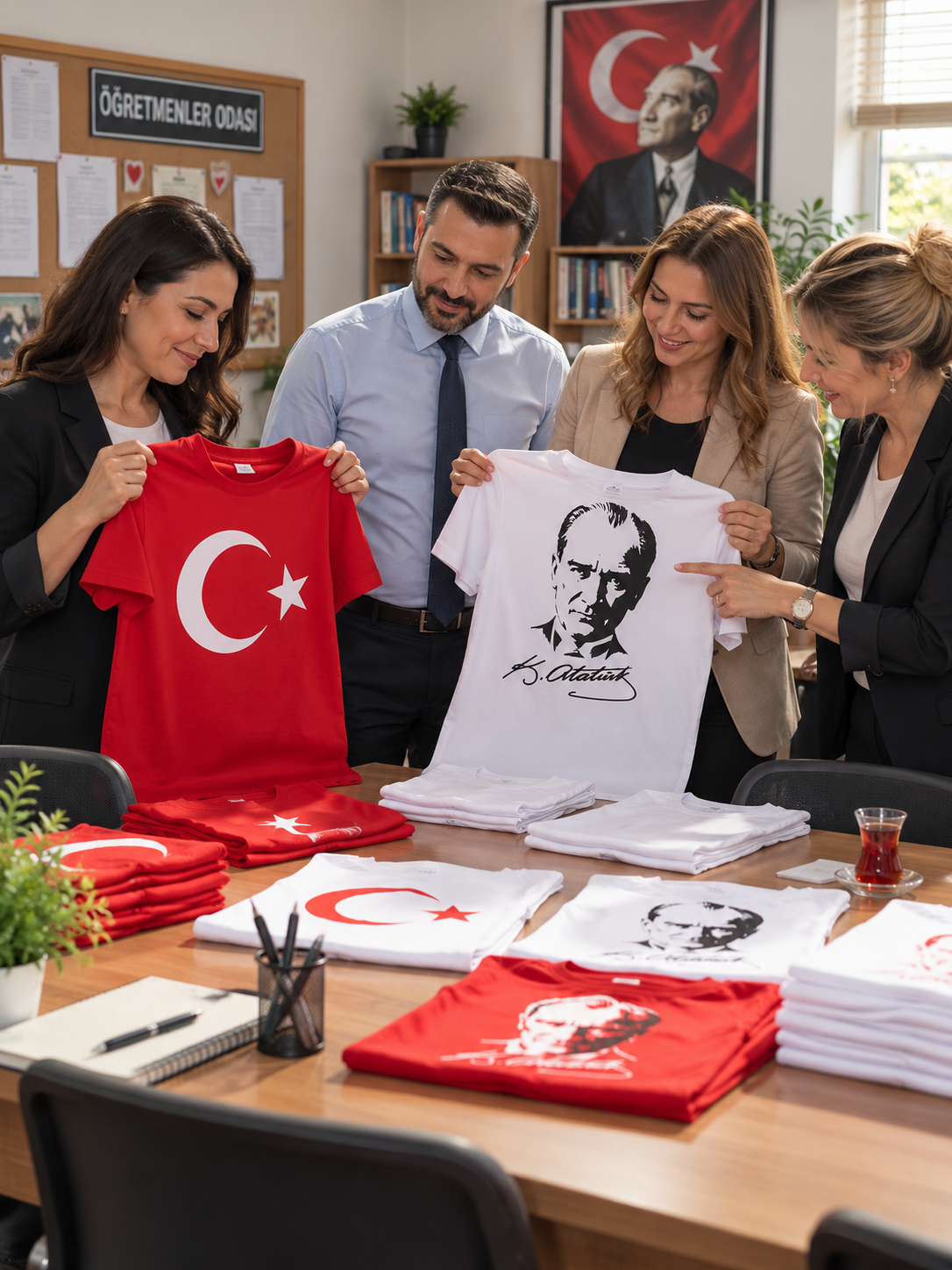 29 Ekim Türk Bayraklı Tişört Üretcisi Satıcısı İmalatçısı Krallar Tekstil