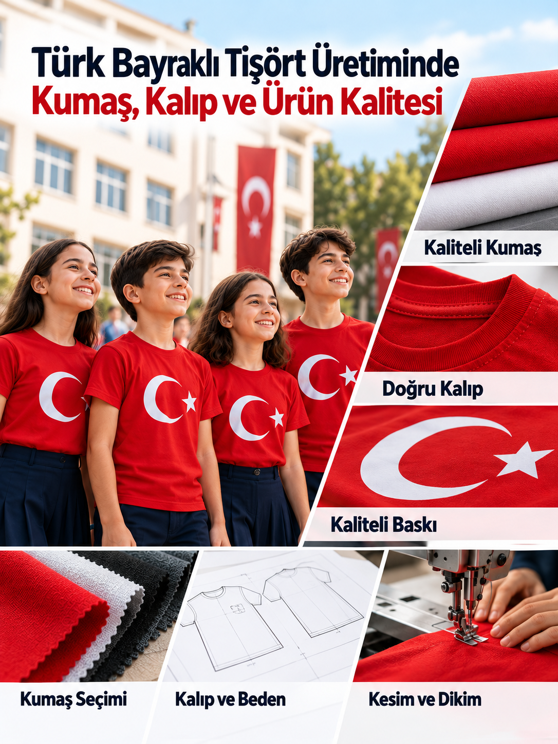 29 Ekim Türk Bayraklı Tişört Üretcisi Satıcısı İmalatçısı Krallar Tekstil