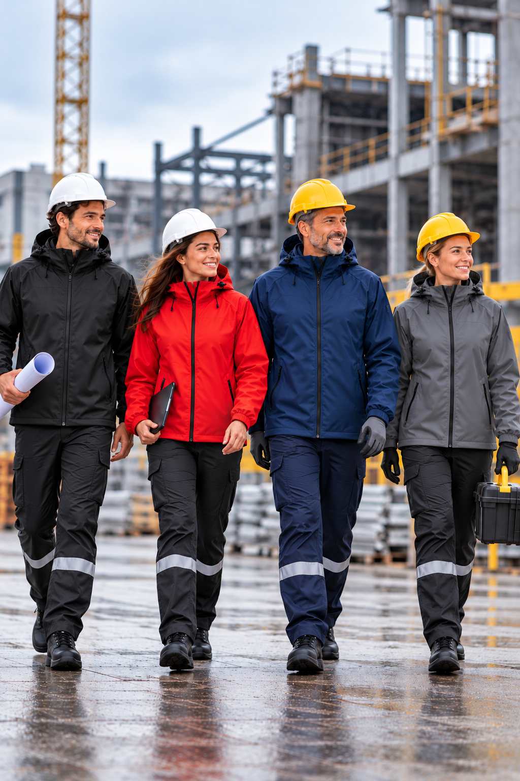 Yunusemre'deki fabrika, şantiye ve inşaat çalışanları için tasarlanan suya dayanıklı yağmurluk montlar, hareket rahatlığı ve yağışlı havalarda kullanım kolaylığı sağlar. Krallar Tekstil, kurumsal ihtiyaçlara yönelik toplu üretim çözümleri sunar.